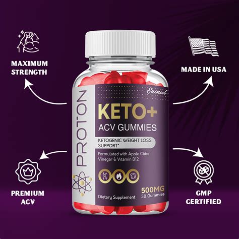 Proton Keto Acv Gummies Maximum Strength For Weight Management Apple Cider Vinegar 3 Month