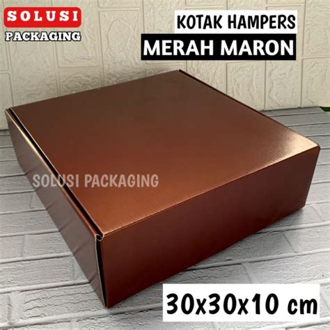 Jual ISI 10 PCS KARDUS MERAH MARON 30x30x10 Cm PIZZA BOX KOTAK KADO