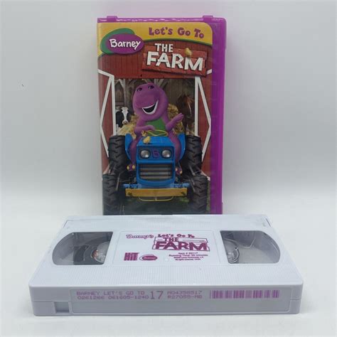 Barney Let S Go To The Farm Vhs Barney Home Video Clamshell Case