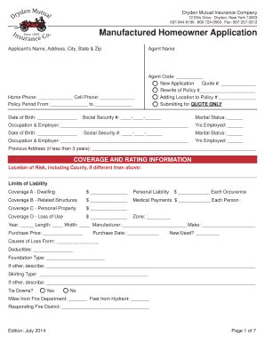 Fillable Online Manufactured Homeowner Application Fax Email Print