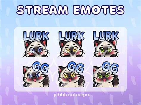 Siamese Cat Twitch Emotes Animated Cat Animated Emotes Cat Etsy