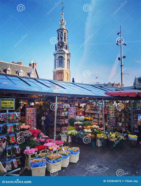 Mercado De Flores De Amsterdam Fotografía editorial - Imagen de flores