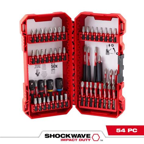 Milwaukee Shockwave Impact Duty Alloy Steel Screw Driver Bit Set 54