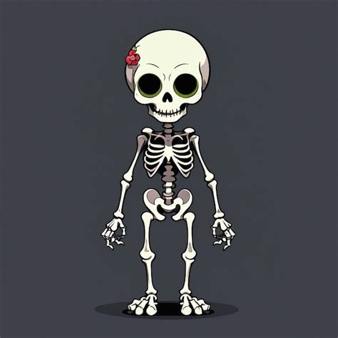 Premium Ai Image Cute Skeleton