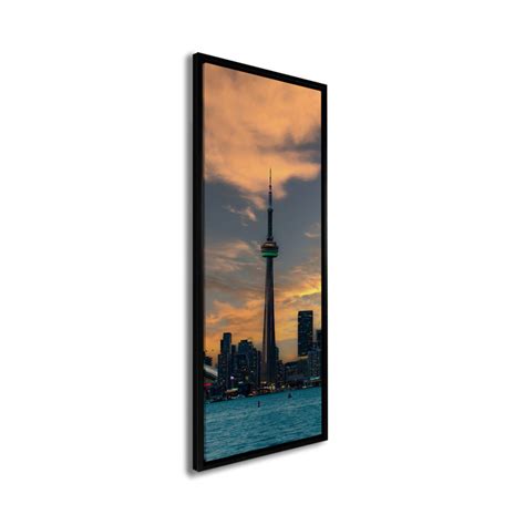 Latitude Run® Green Cn Tower Toronto Skyline Canvas Wall Decor Hand