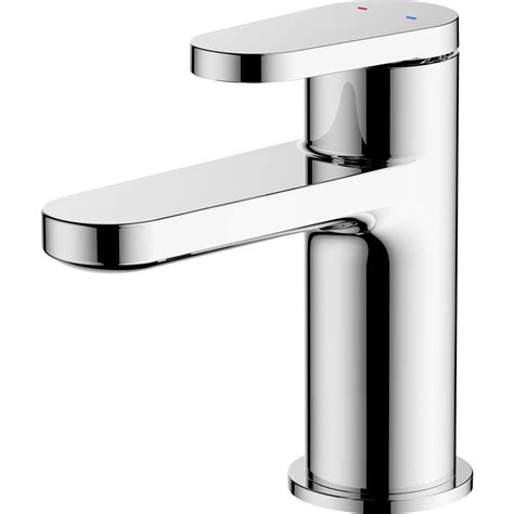 Goodhome Berrow 1 Lever Chrome Plated Contemporary Basin Mono Mixer Tap Departments Diy At Bandq