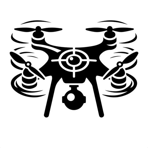 Premium Vector | Drone clipart silhouette vector