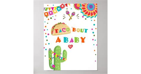 Lets Taco Bout A Baby Cactus Fiesta Table Sign