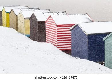 Snow Beach Huts Images Stock Photos D Objects Vectors