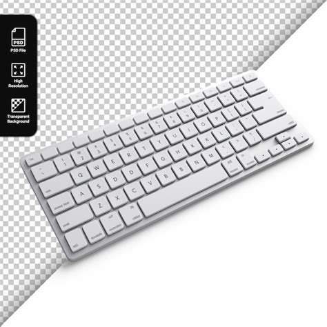 Premium Psd Psd White Keyboard Isolated On Transparent Background