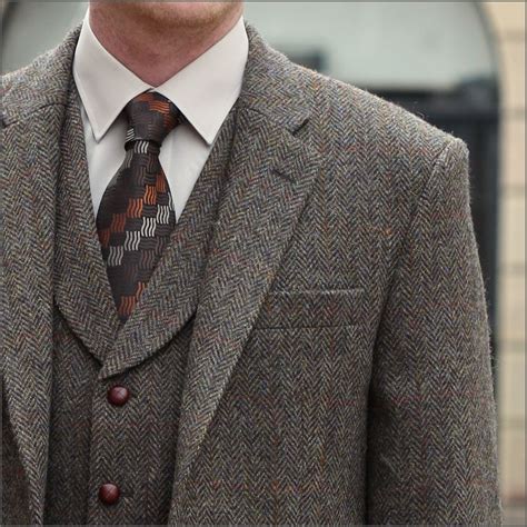 Harris Tweed Brown Herringbone Jacket Cwmenswear