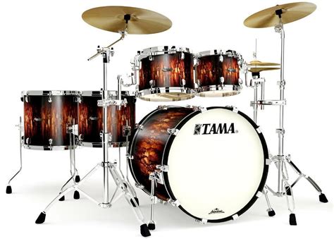 Bateria Tama Starclassic Maple Exotic Molten Satin Brown Burst 2210121416 Black Nickel