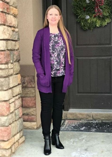 How To Style Outfits With Purple Cardigans Cardigan Outfits Purple