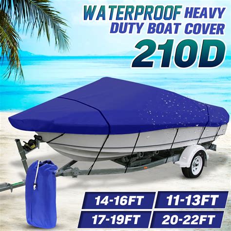 Waterproof And Sunscreen Heavy Duty Trailerable Boat Cover With Storage