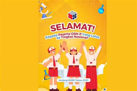 SELAMAT Daftar Pemenang OSN SD 2023 Tingkat Provinsi Cek Pengumuman