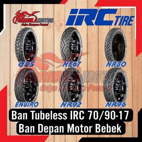 Jual 70 90 17 Ban IRC Tubeless Ban Depan Supra Karisma Revo Blade