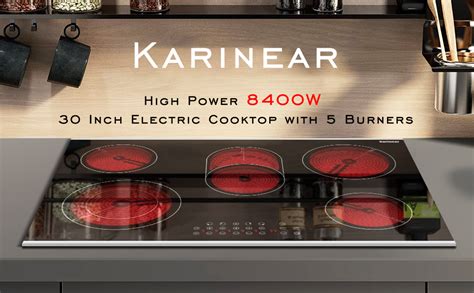 Amazon Karinear 30 Inch Electric Cooktop 5 Burners Electric Stove