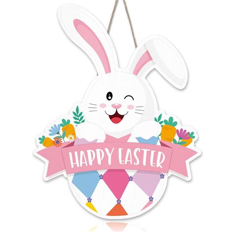 Happy Easter Wood Sign X Cm Easter Bunny Decorations For The Home