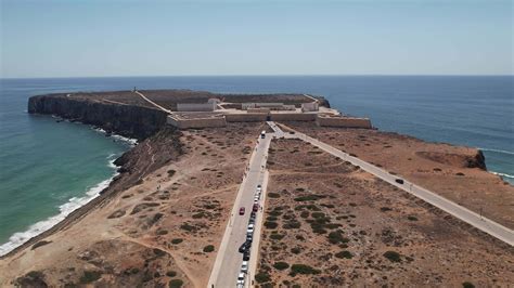 Antenne Aussicht Von Meer Fort Sagres Festung Fortaleza De Sagres