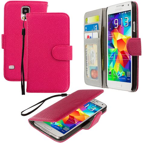 For Samsung Galaxy S5 Leather Wallet Leather Pouch Case Cover Flip Card Holder