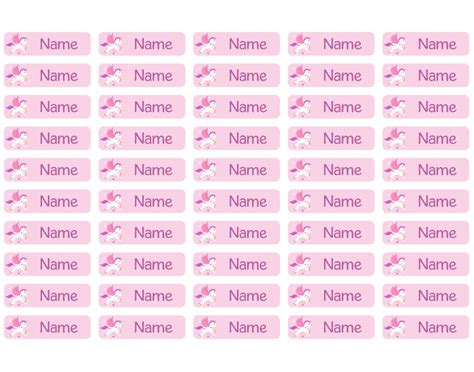 Personalisierte B Geletiketten W Scheetiketten Einhorn Magic Zl