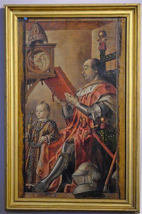 Ritratto Di Federico Da Montefeltro Col Figlio Guidobaldo Dipinto Di