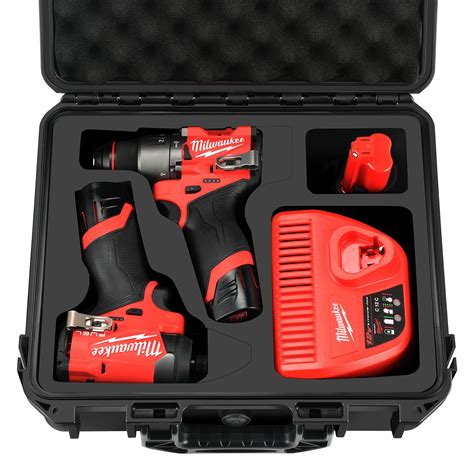 Case For Milwaukee M12 Impact Driver And Drill Set Waterproof Tool Box