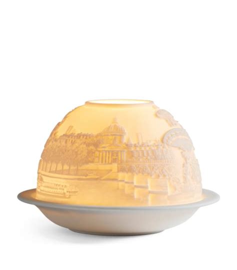 Bernardaud White Paris Along The Seine Led Votivelight Lithophane