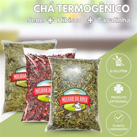 Kit Ch Termogenico Desinch Natural Sene Hibisco Cavalinha G