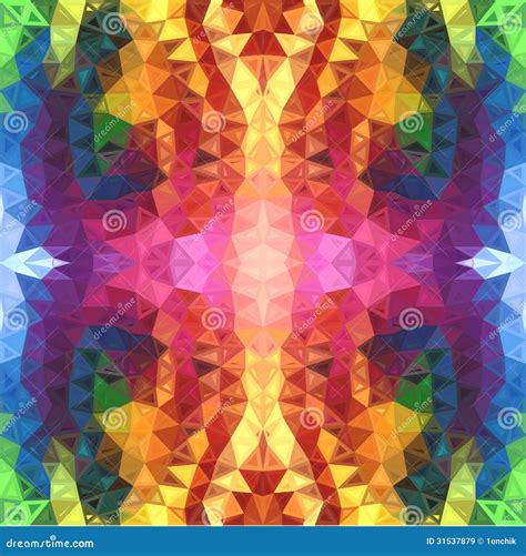 Rainbow Colors Abstract Triangles Background Stock Vector