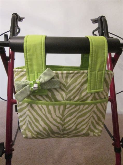 Walkerrollator Bag In Lime Chevron Makes A Fashion Statement Caddy