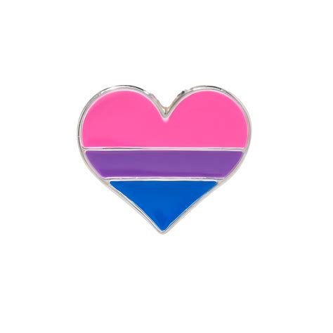 Bulk Bisexual Flag Heart Pins Bulk Bisexual Lapel Pins The Awareness