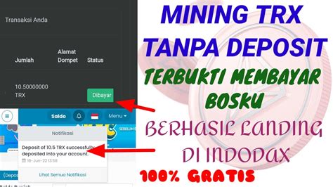 Situs Mining Trx Terbukti Membayar Gratis Tanpa Deposit Youtube