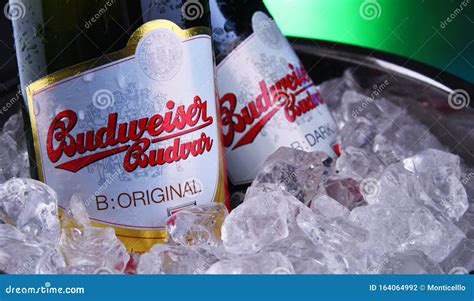 Bottles Of Budweiser Budvar Beer Editorial Photography Image Of