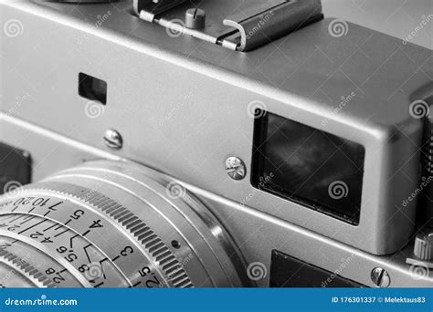 classic rangefinder film mechanical retro camera stock image