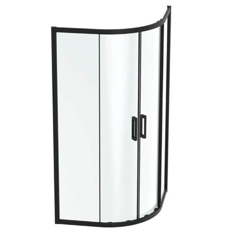 Душ кабина без поддушово корито Connect 2 90 х 90см овал черна ⋆ MASTERHAUS