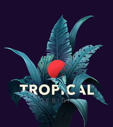 Fond Tropical Clair Avec Des Plantes De La Jungle Motif Exotique Avec