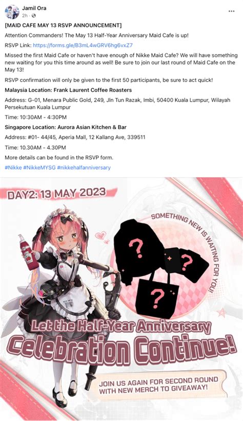 Aurora At Aperia Mall To Host 1 Day Nikke Inspired Maid Cafe Event On