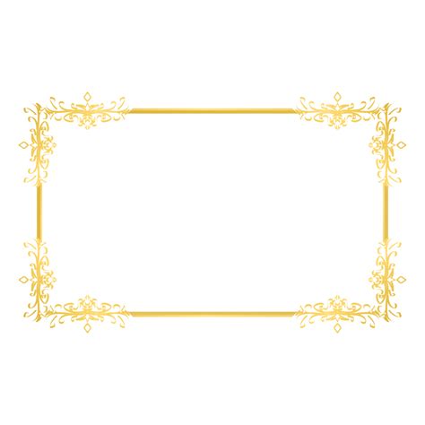 Borde De Marco Decorativo Dorado Png Frontera Oro Marco Png Y