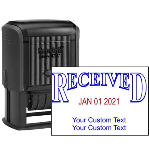 Received Stamp with Date and Custom Text | Simply Stamps