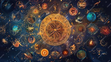 Premium Photo Unlocking The Secrets Of The Zodiac A Stunning Circle Of Signs With A Shimmering