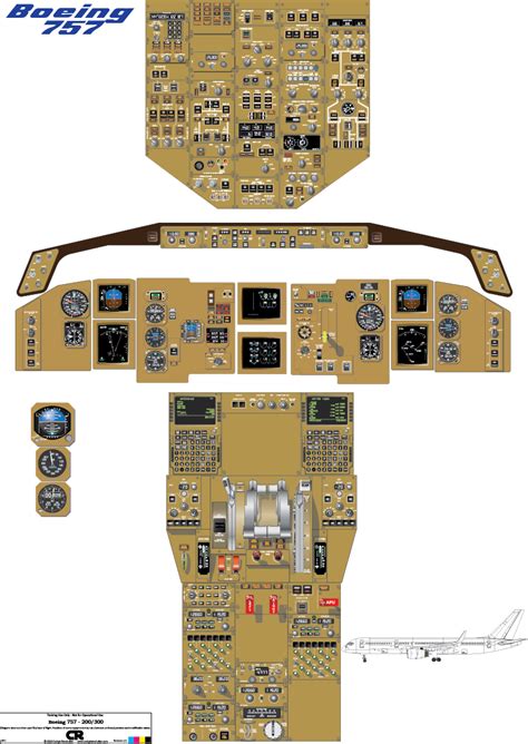 Boeing 757 & 767-300ER Cockpit Poster - Printed