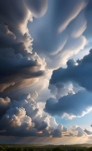 Premium Ai Image Realistic Cumulus Cloud Formations