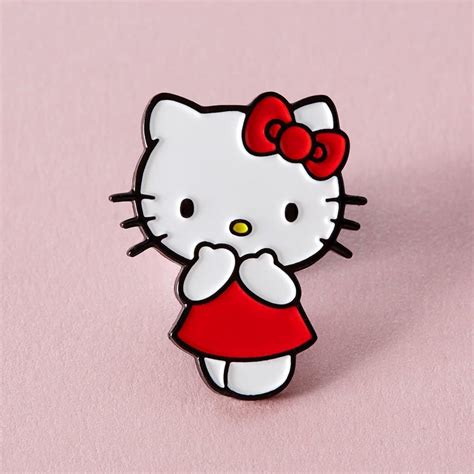 Punky Pins Red Dress Hello Kitty Enamel Pin Bitropolis