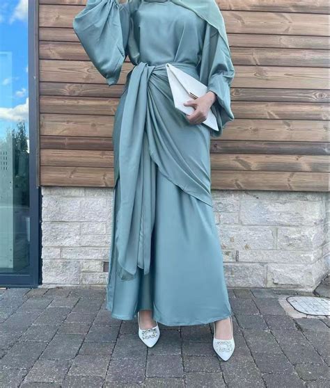 Robe Maxi Manches Sulfpour Femme Musulmane V Tement La Mode Style Arabe