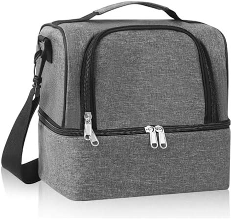 Lifewit L Dual Compartment Insulated Lunch Bag For Adults Men Women