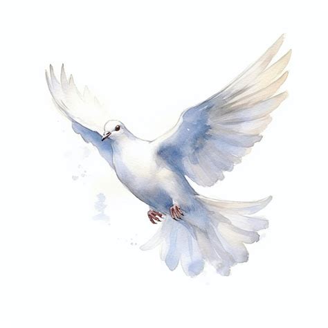 Premium Ai Image Illustration Of Holy Spirit Dove Hand Drawn Peace Dove Watercolor