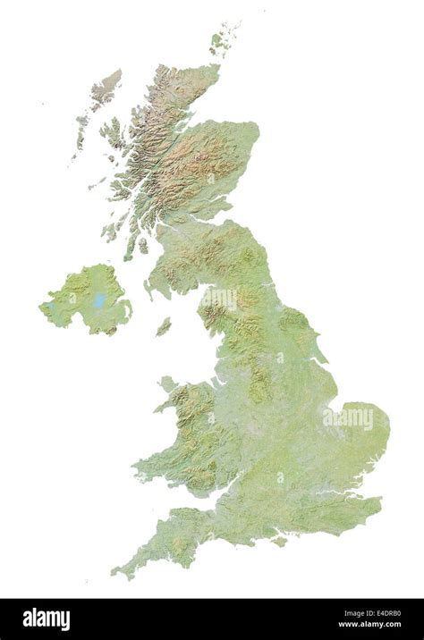 United Kingdom, Relief Map Stock Photo - Alamy