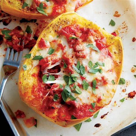 Lasagna Stuffed Spaghetti Squash Recipe Chatelaine