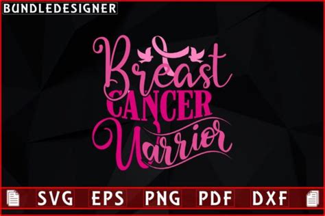 Breast Cancer Warrior Breast Cancer Svg Graphic By Bundledesigner · Creative Fabrica